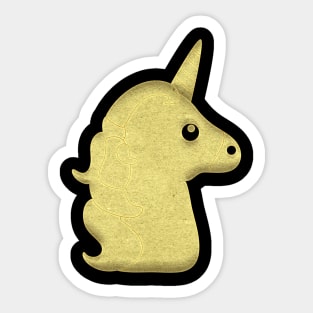 Gold Unicorn Sticker